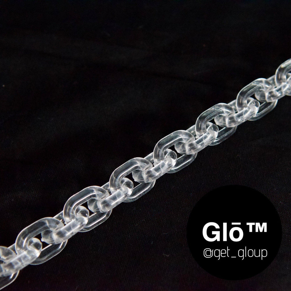 Clear Anchor Link Choker – Acrylic Glass Chain for Y2K Fashion, Layering & Minimalist Style