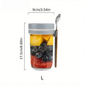 Clear borosilicate drinking glasses set kitchen yogurt jars with lid