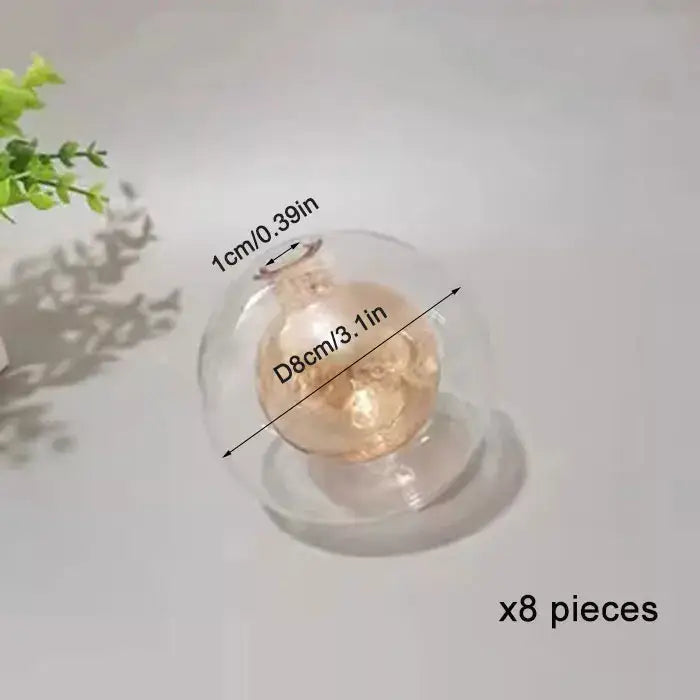 Clear g4 glass shade replacement globes for chandelier dining room