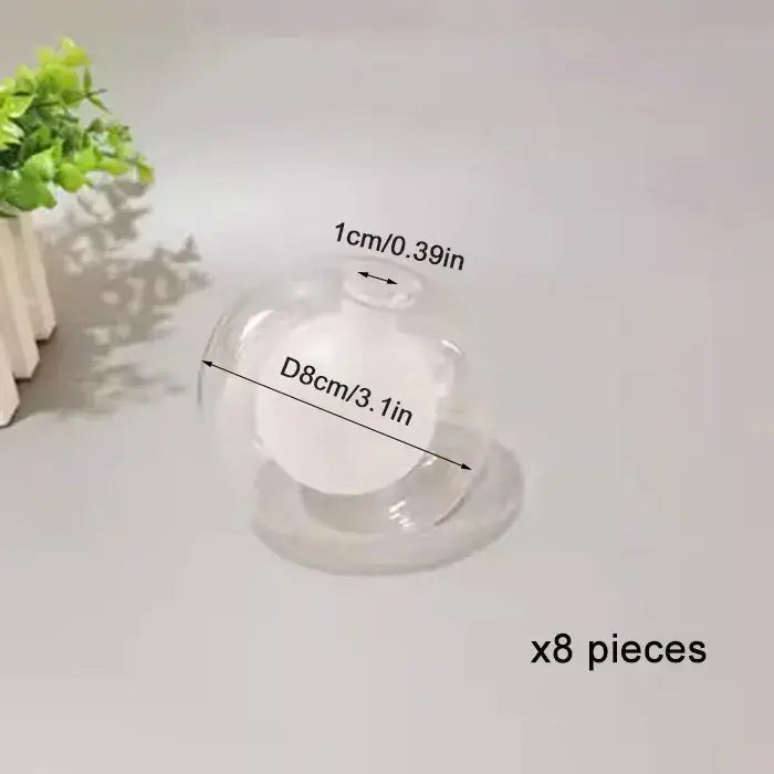 Clear g4 glass shade replacement globes for chandelier dining room