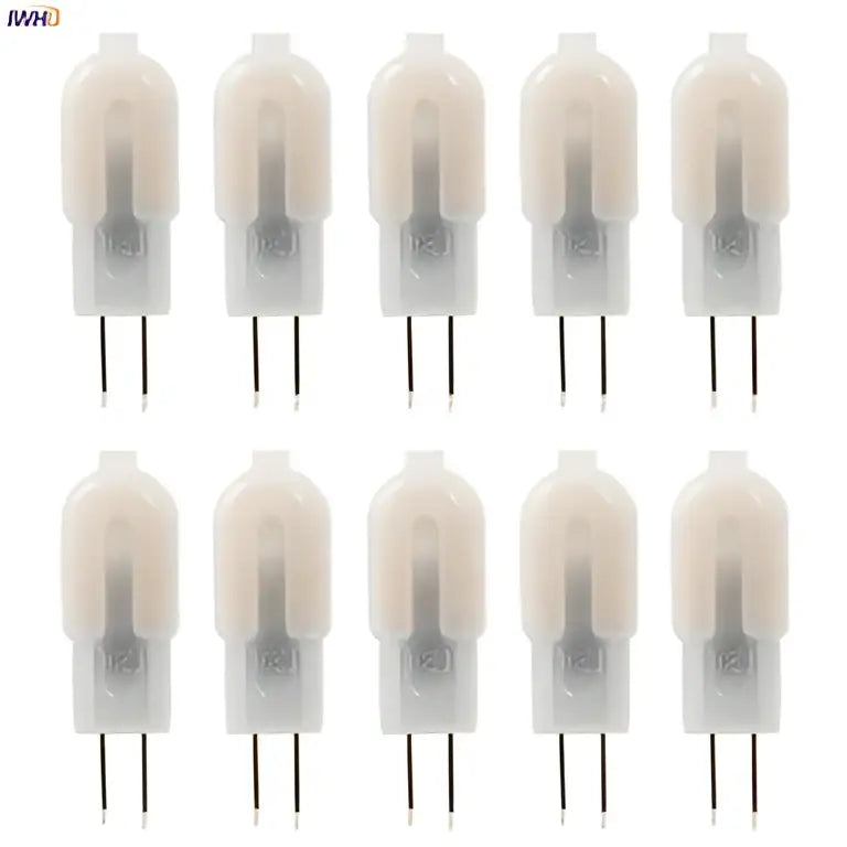 Clear glass 10pcs 2w led g4 bulbs for kitchen chandeliers
