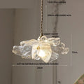 Clear glass flower acrylic led pendant light dining room walnut wood