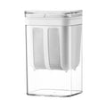 Clear greek yogurt maker with white lid and mesh filter kitchen