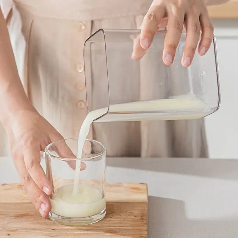 Clear greek yogurt maker with white lid and mesh filter kitchen