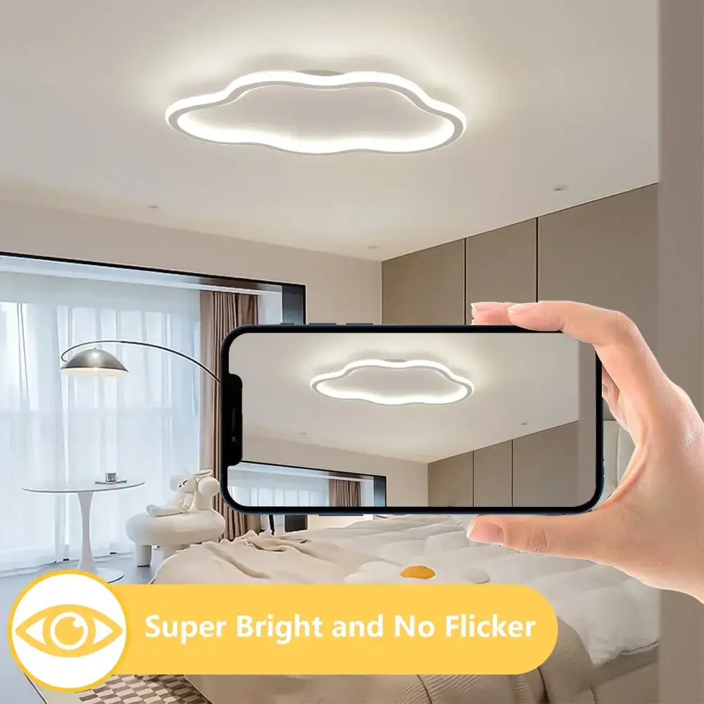 Cloudy white kids ceiling lamp for creative bedroom lighting