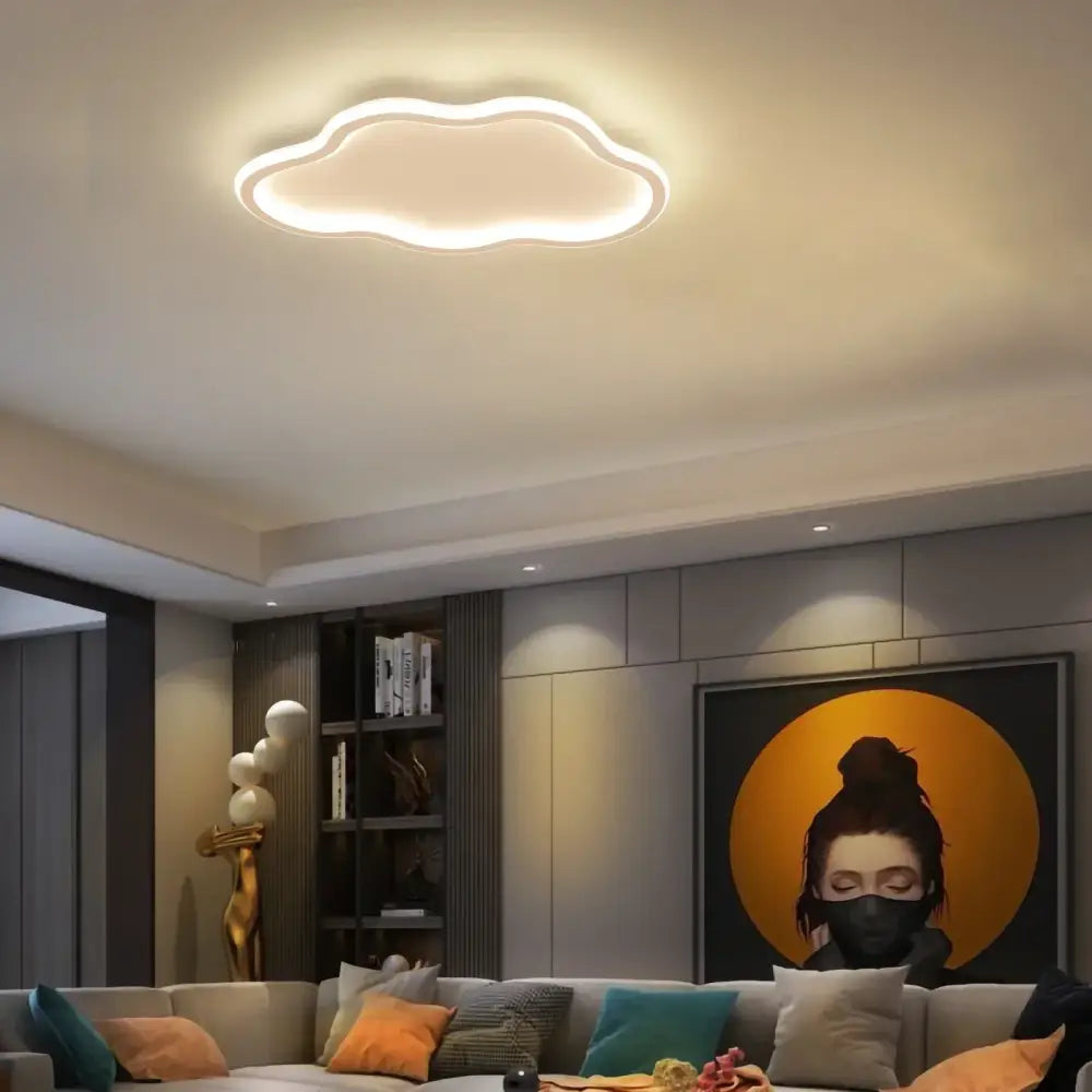 Cloudy white kids ceiling lamp for creative bedroom lighting
