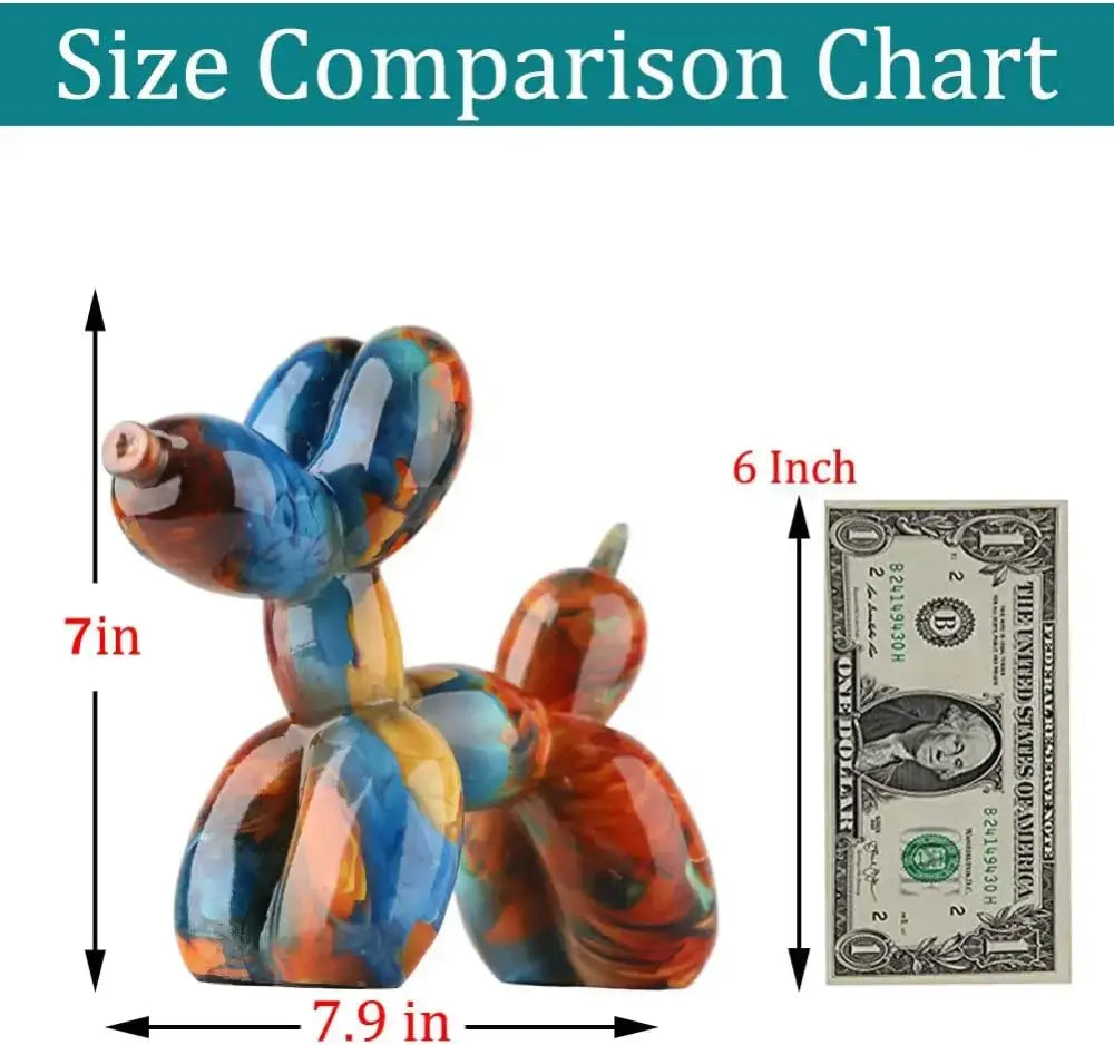 Colorful balloon dog statue – living room glossy art decor