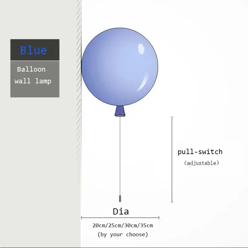 Colorful balloon led wall lamps set for kids bedroom