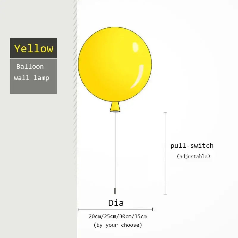 Colorful balloon led wall lamps set for kids bedroom