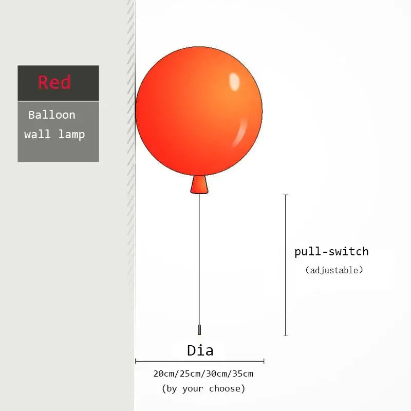Colorful balloon led wall lamps set for kids bedroom