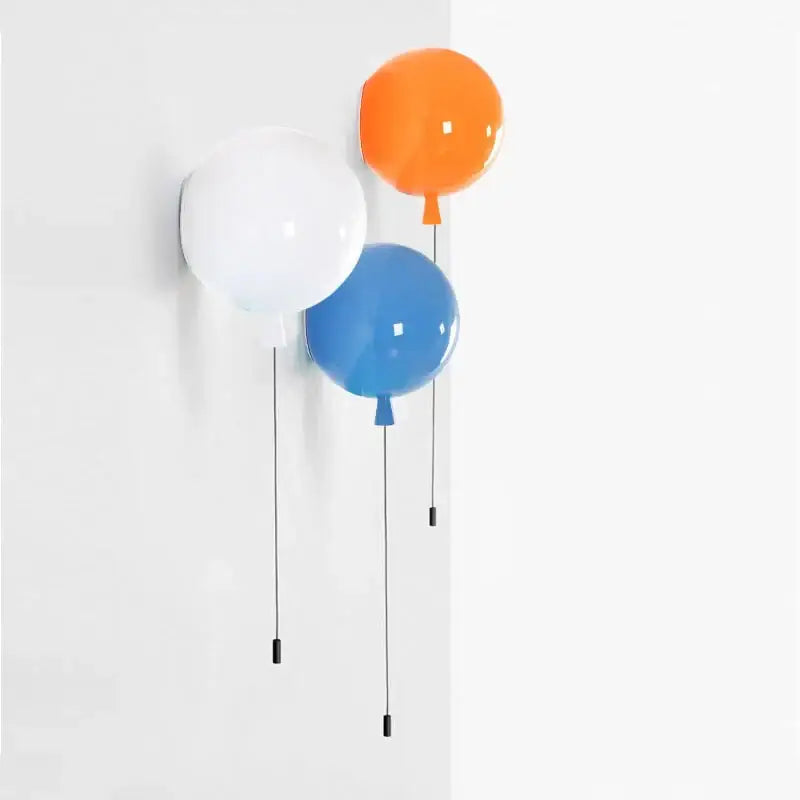 Colorful balloon led wall lamps set for kids bedroom