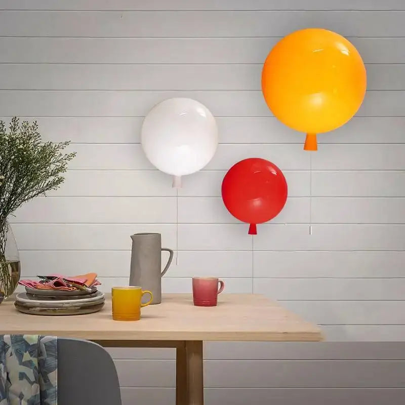 Colorful balloon led wall lamps set for kids bedroom