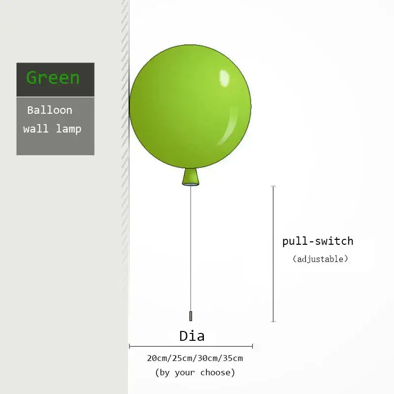 Colorful balloon led wall lamps set for kids bedroom
