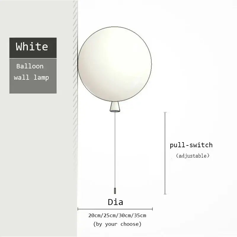 Colorful balloon led wall lamps set for kids bedroom