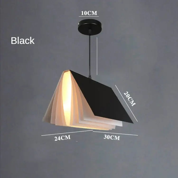 Colorful book pendant lamp – living room layered paper light