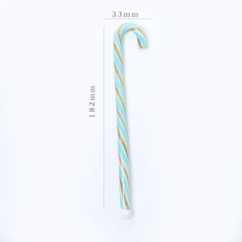 Colorful christmas long handle candy cane glass stirring stick kitchen