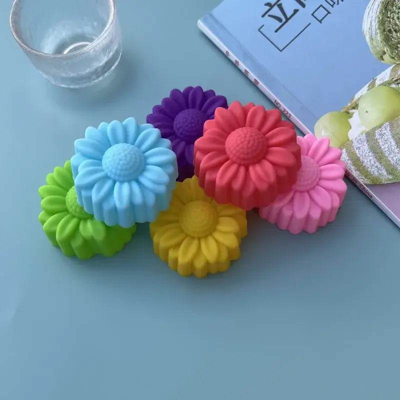 Colorful daisy silicone cake mold set kitchen baking tools