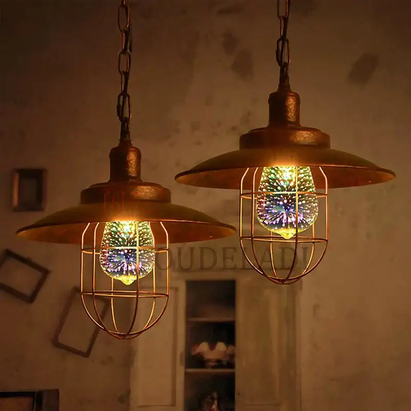 Colorful fireworks 3d glass sphere table lamp bedroom night light