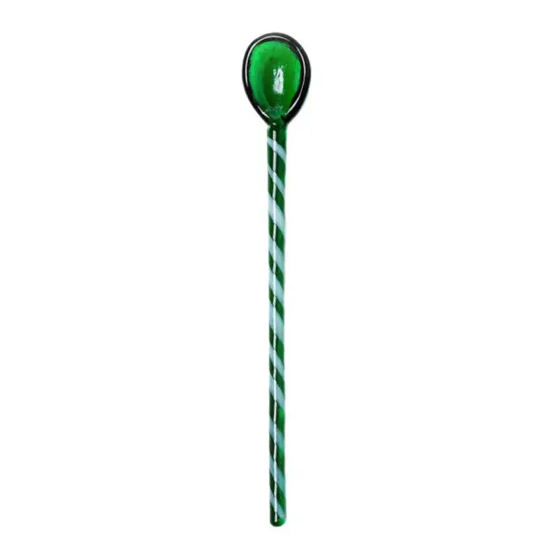 Colorful glass stirring spoon set for kitchen and dining room