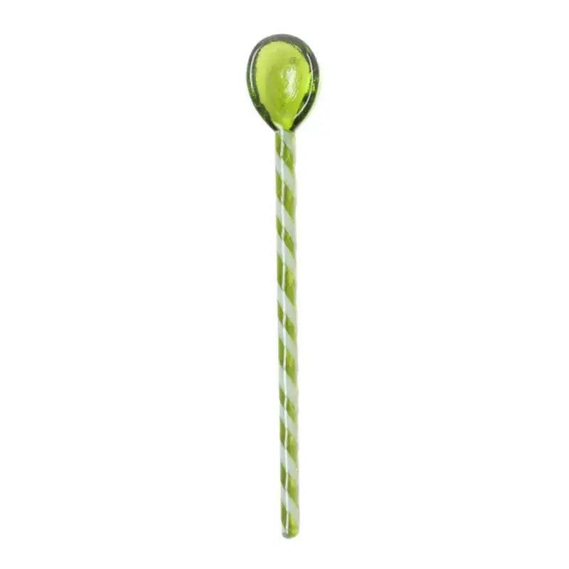 Colorful glass stirring spoon set for kitchen and dining room