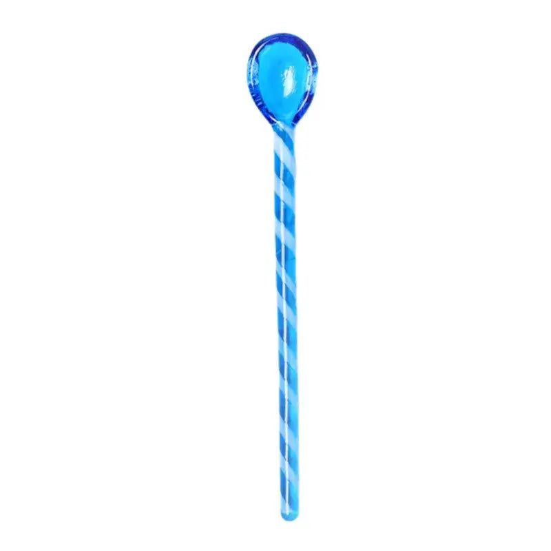 Colorful glass stirring spoon set for kitchen and dining room