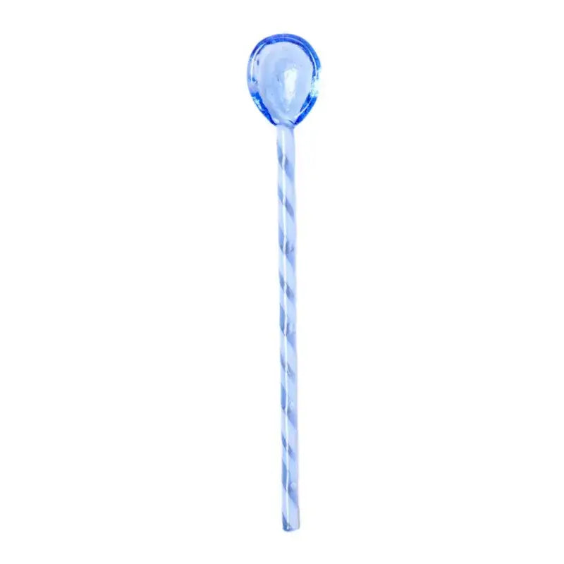 Colorful glass stirring spoon set for kitchen and dining room