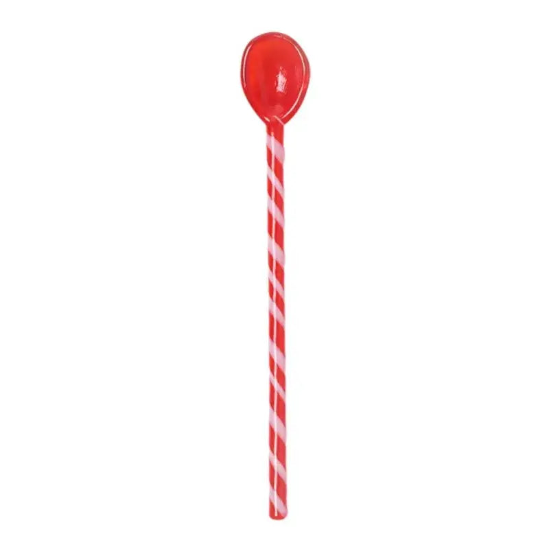 Colorful glass stirring spoon set for kitchen and dining room