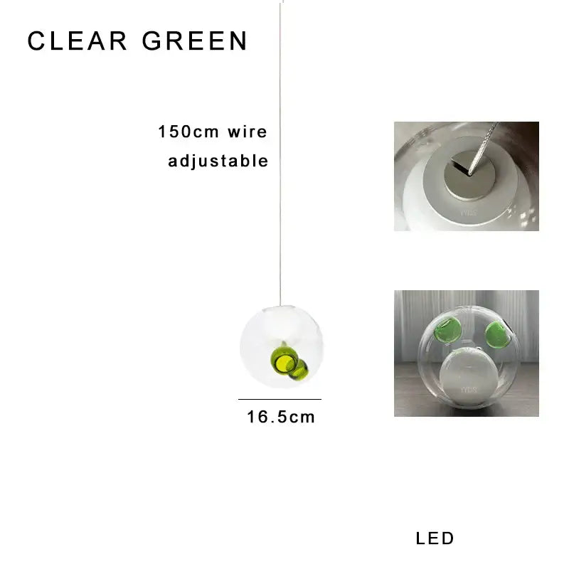 Colorful glaze glass pendant lights nursery bubble glass decor