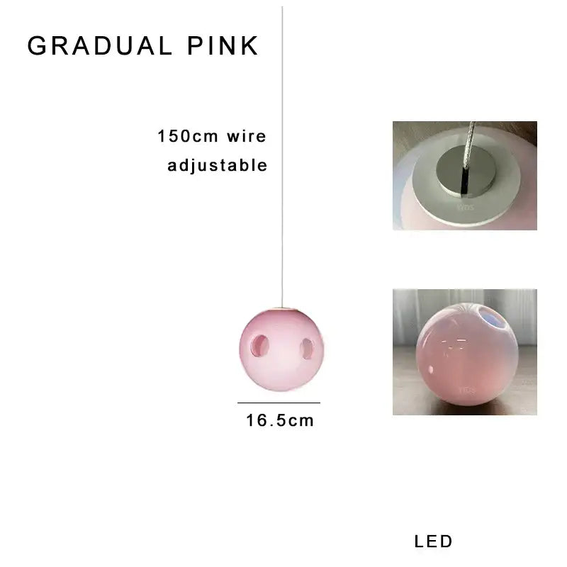 Colorful glaze glass pendant lights nursery bubble glass decor