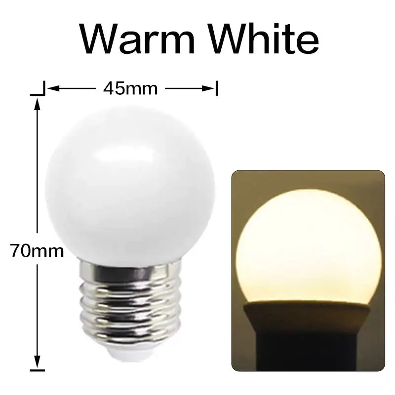 Colorful led string light shatterproof globe bulbs bedroom 10 pack