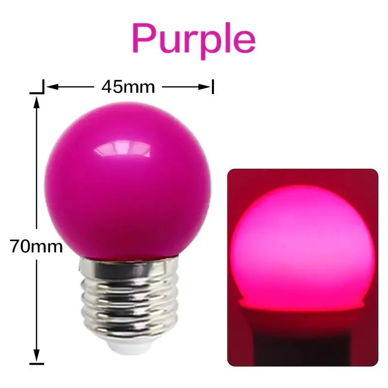 Colorful led string light shatterproof globe bulbs bedroom 10 pack