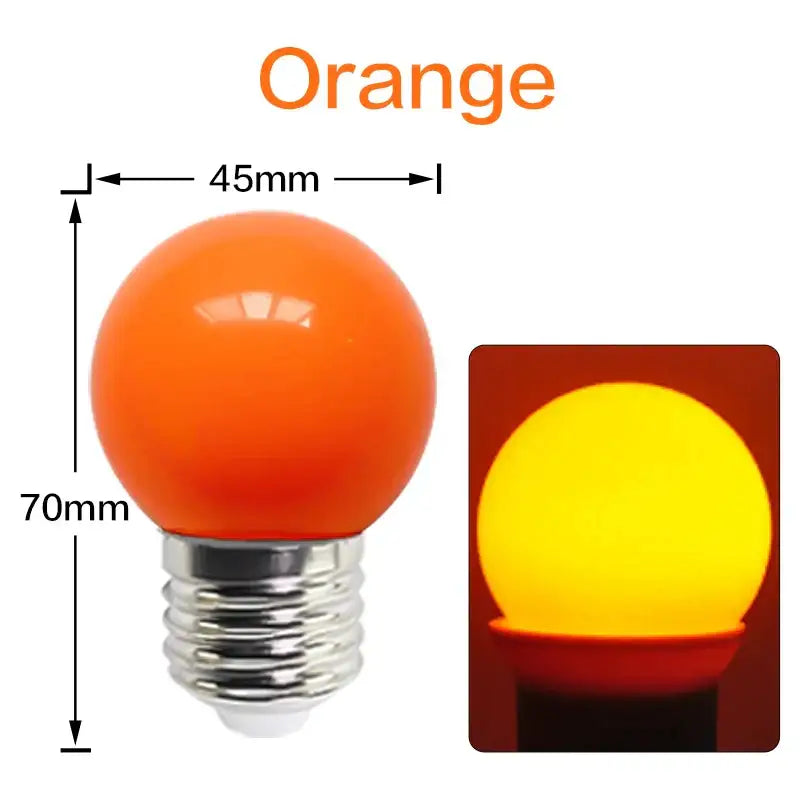 Colorful led string light shatterproof globe bulbs bedroom 10 pack