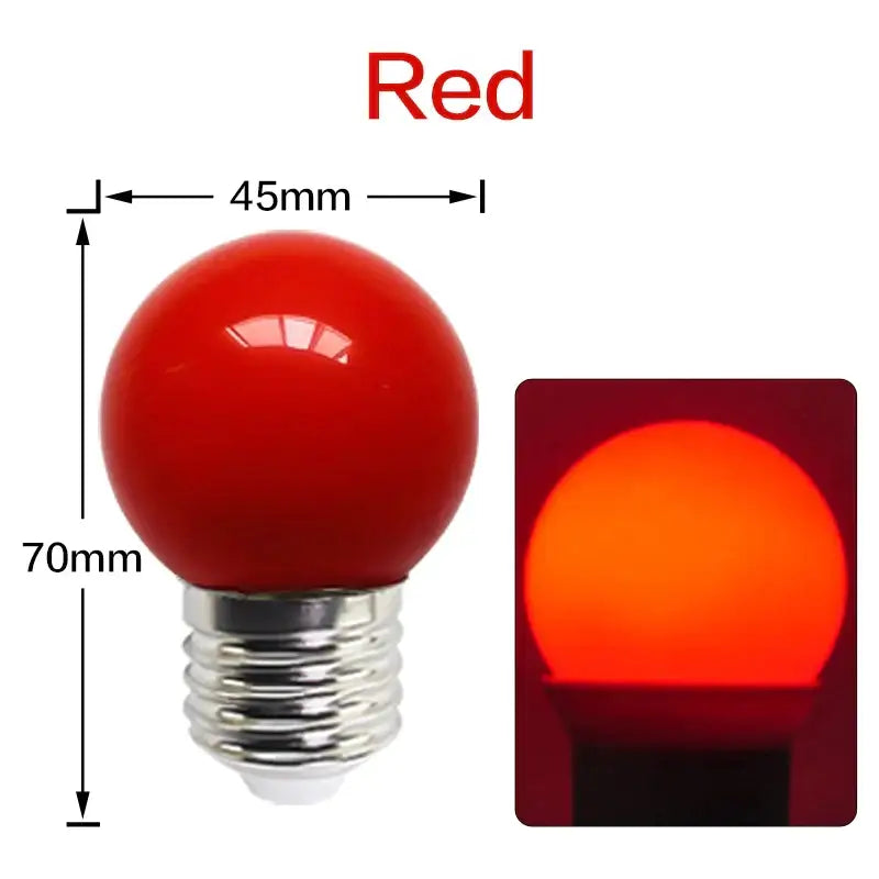 Colorful led string light shatterproof globe bulbs bedroom 10 pack