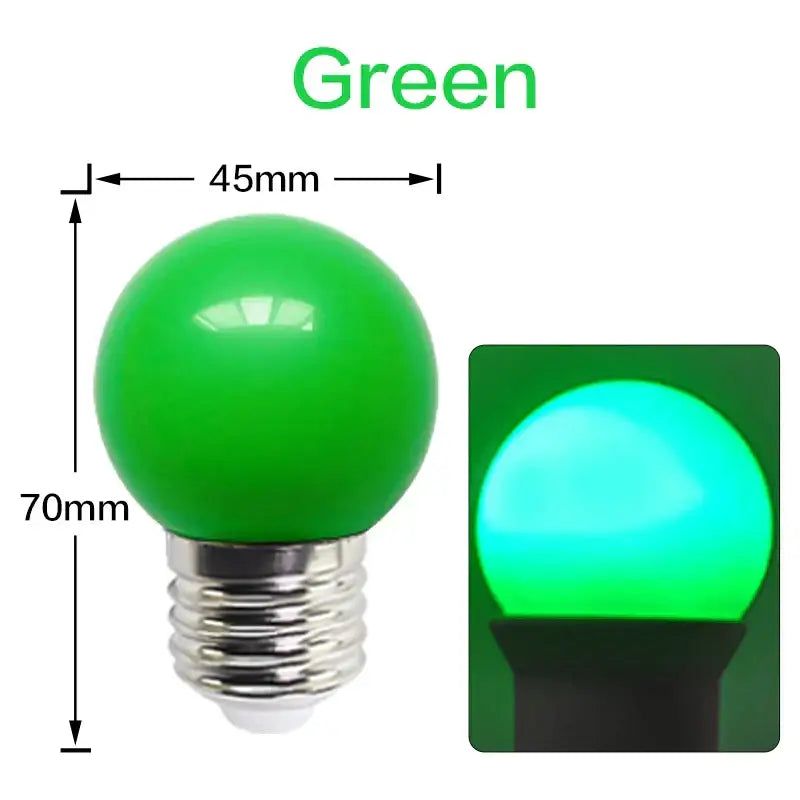 Colorful led string light shatterproof globe bulbs bedroom 10 pack