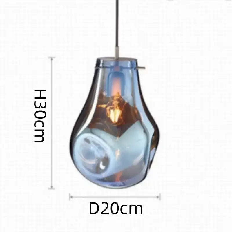 Colorful modern glass chandelier dining room pendant light
