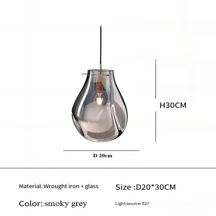 Colorful modern glass chandelier dining room pendant light