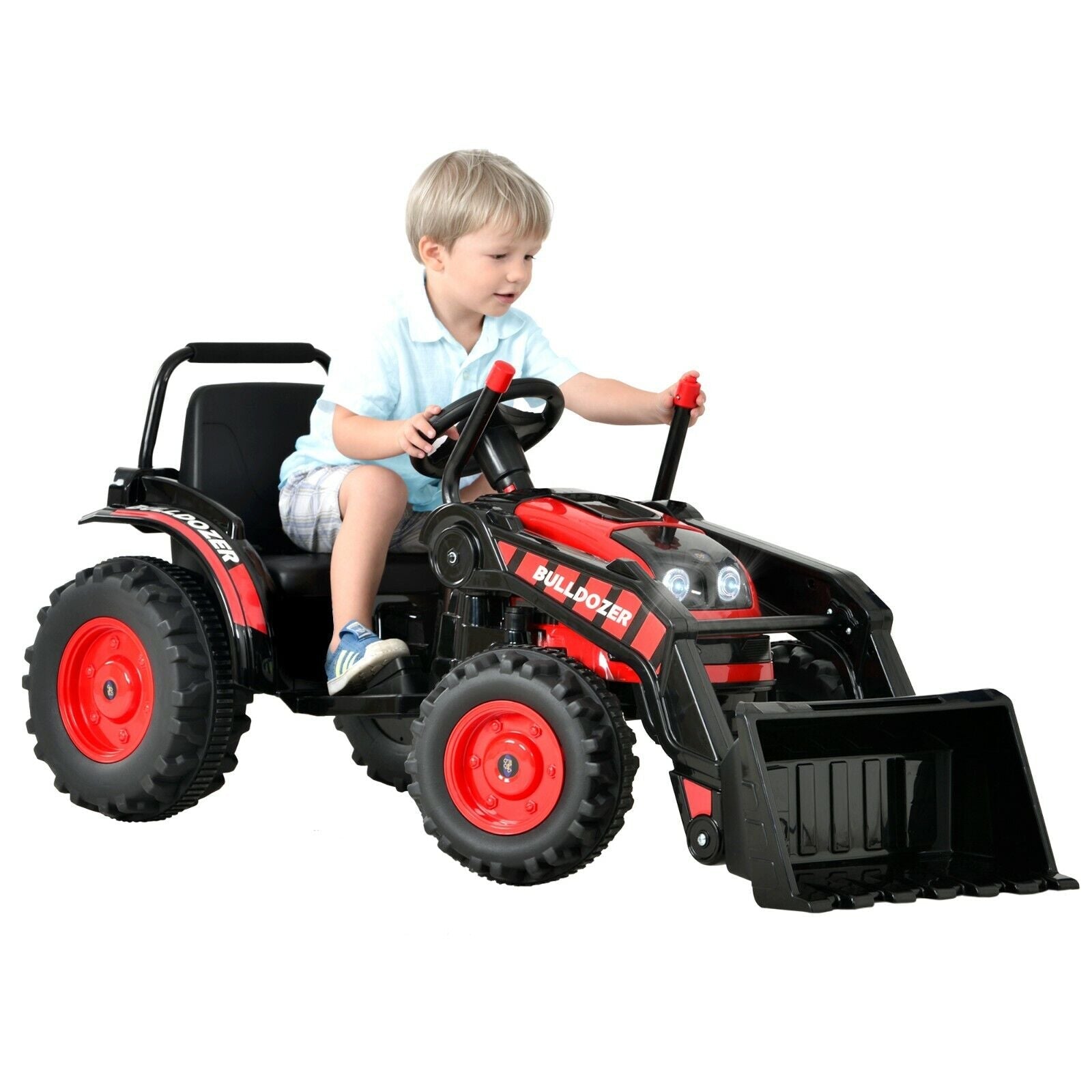 Construction Bulldozer Ride-On Toy for Toddlers - Fun and Durable Ride-On Car
