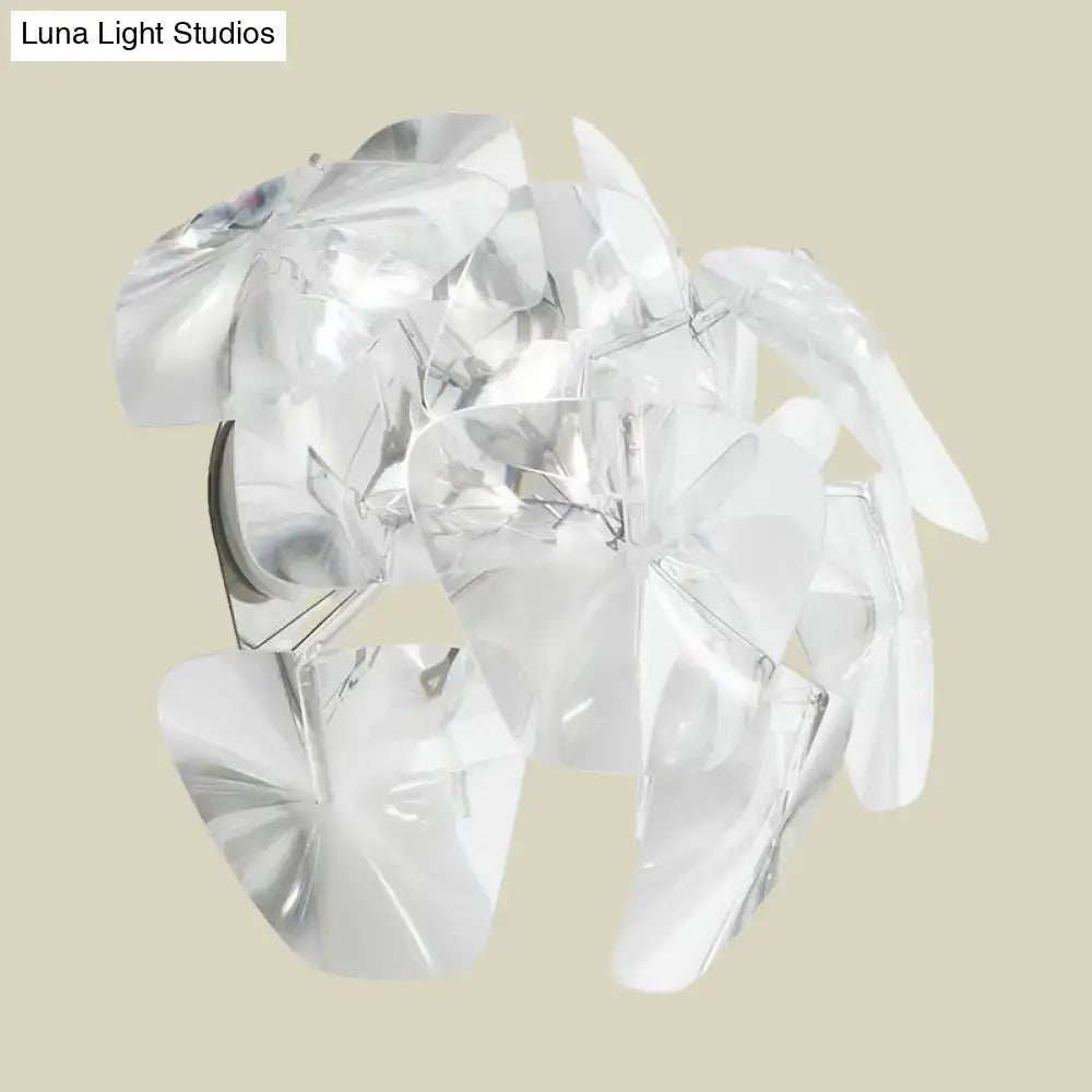 Contemporary acrylic single head sconce light fixture for dining room