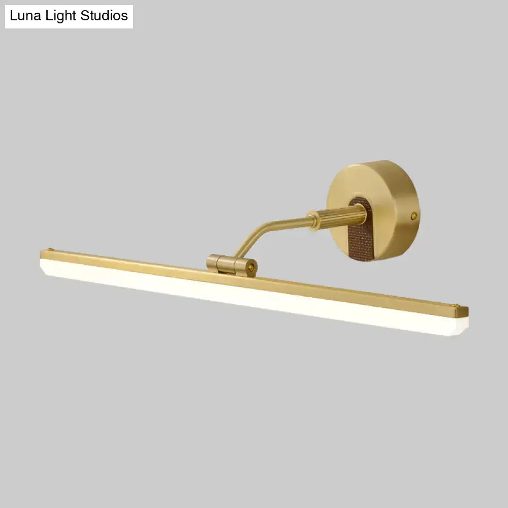 Contemporary black & brass vanity bar light – bathroom wall fixture