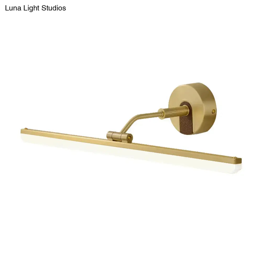 Contemporary black & brass vanity bar light – bathroom wall fixture