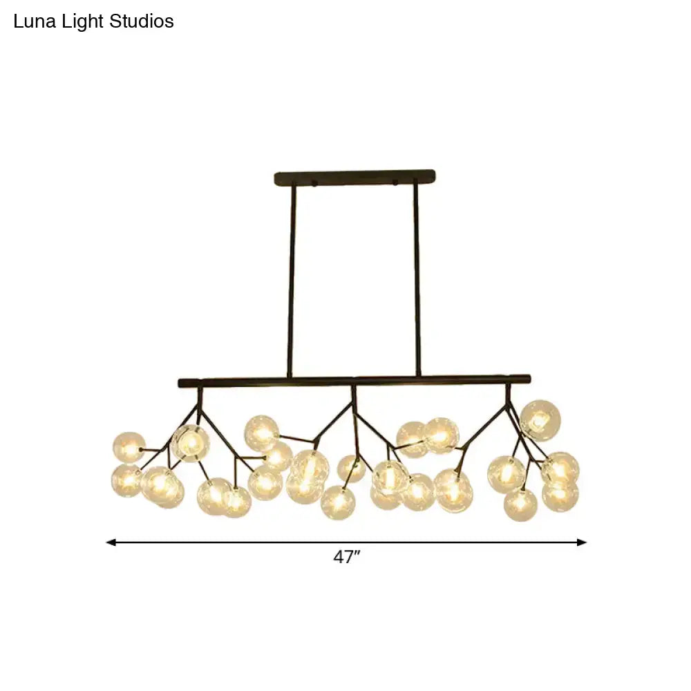 Contemporary black bubbles island lighting for dining room