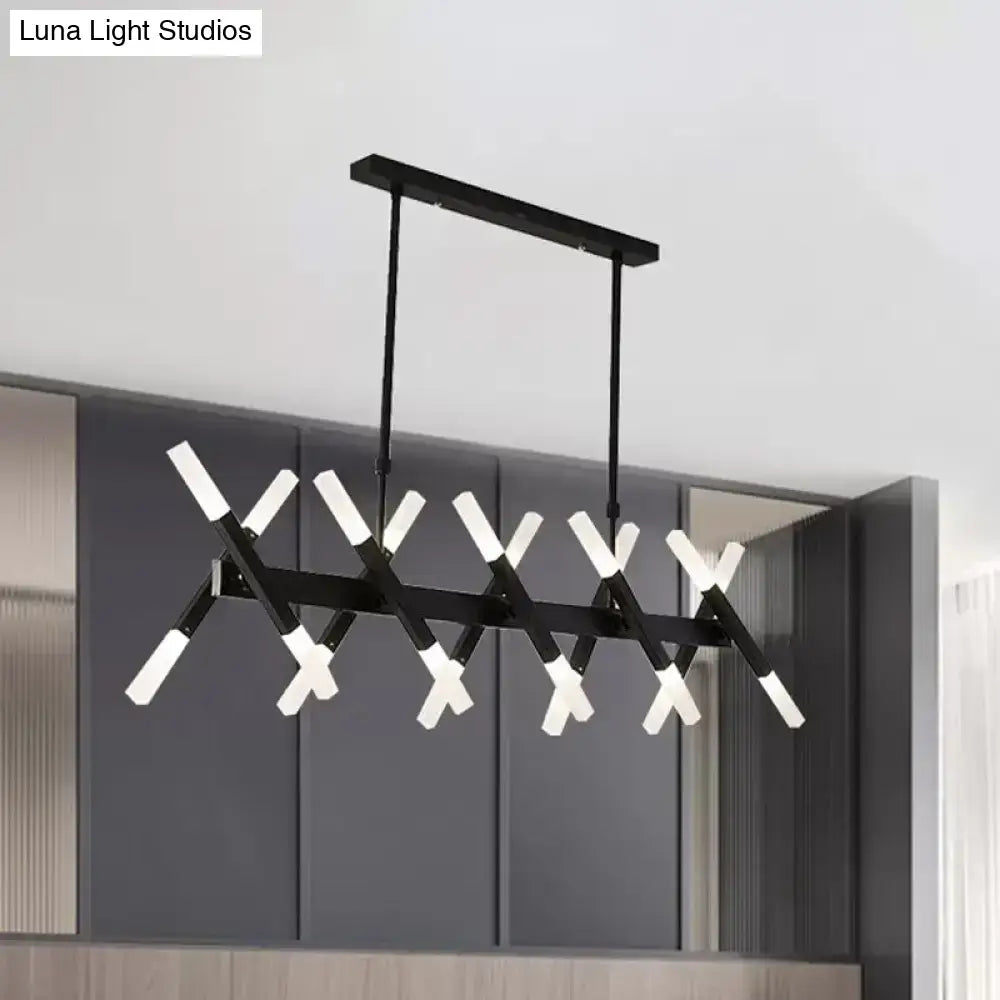 Contemporary black & gold island pendant light – living room chandelier
