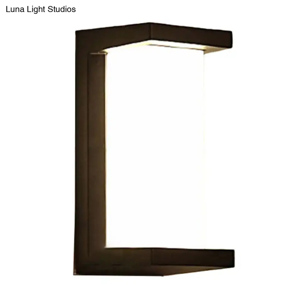 Contemporary black led wall lamp courtyard flush mount sconce