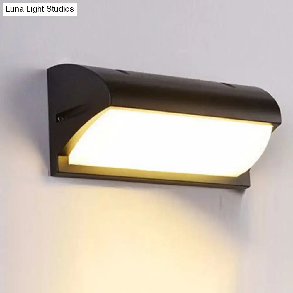 Contemporary black led wall lamp courtyard flush mount sconce