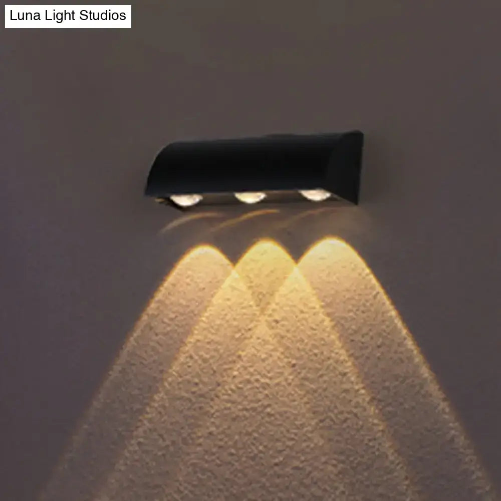 Contemporary black metal shade flush mount wall sconce – living room