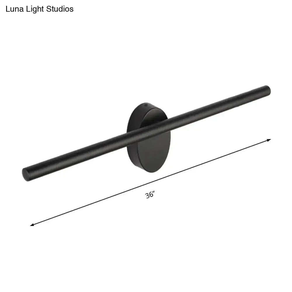 Contemporary black slim wall light – bedroom natural light fixture
