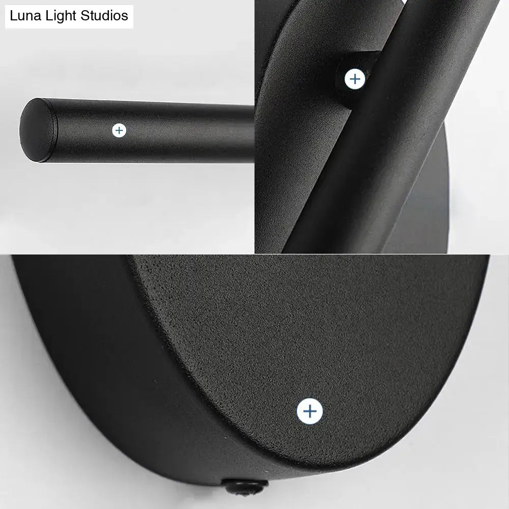 Contemporary black slim wall light – bedroom natural light fixture
