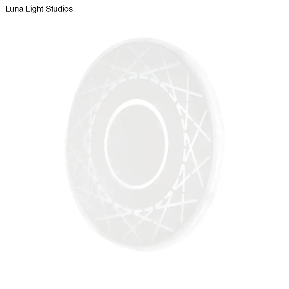 Contemporary black & white geometric wall lamp for living room