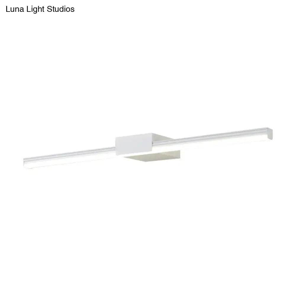 Contemporary black & white linear led wall light bathroom fixture