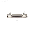 Contemporary chrome conic sconce light – bathroom crystal vanity lighting